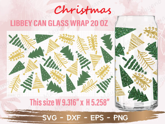 20oz Christmas Tree Libbey Can Glass: A Festive Graphics Choice