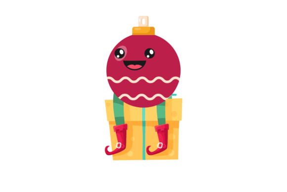 Christmas Ball Gnome Foot Kawaii: A Versatile Graphics Asset