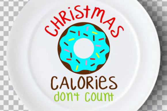 Christmas Calories Don't Count Donut Graphics