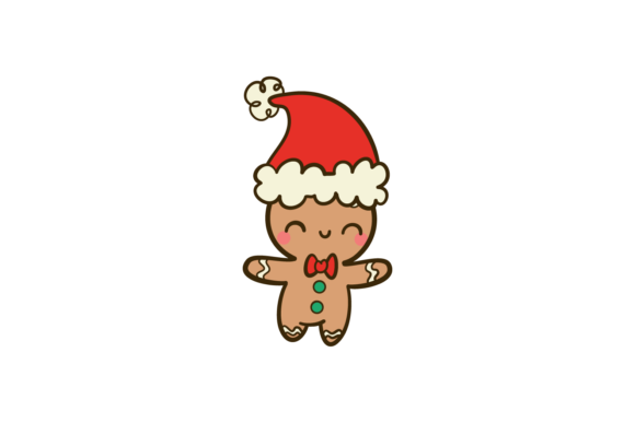 Christmas Hat Red Snow Gingerman Svg: Festive Graphics for Local Brands