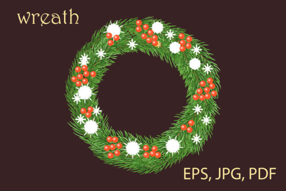 Christmas Wreaths with Berries SVG: A Versatile Graphics and Illustrations Asset