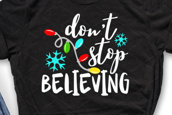 Don't Stop Believing Christmas Embroidery