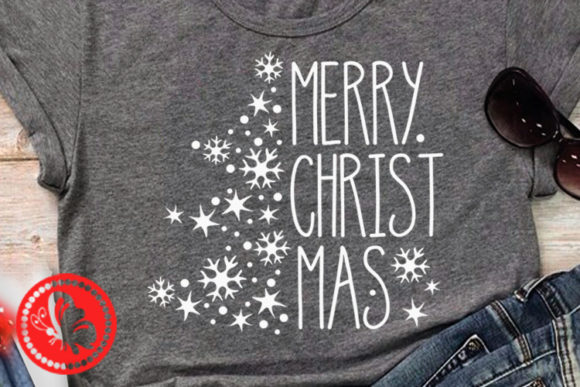 Merry Christmas Svg Snowflakes Xmas Tree: Festive Graphics for Local Brands
