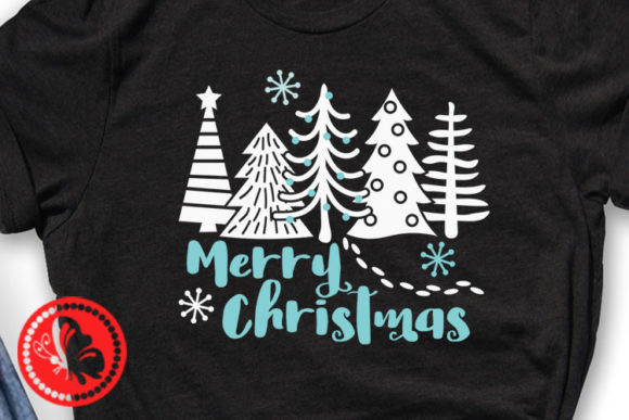 Merry Christmas Winter Forest Tree X-mas Graphics