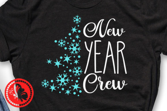 New Year Crew Christmas Tree Snowflakes: A Festive Graphics Gem