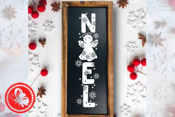 Noel Angel Christmas Vertical Outdoorsy: A Versatile Graphics and Illustrations Asset