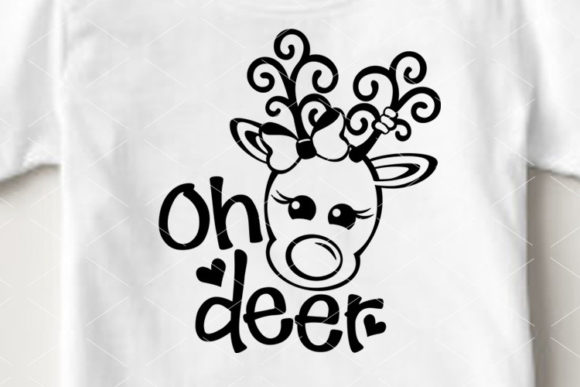 Oh Deer Antlers Bow Christmas Lights: Festive Graphics for Creative Sellers