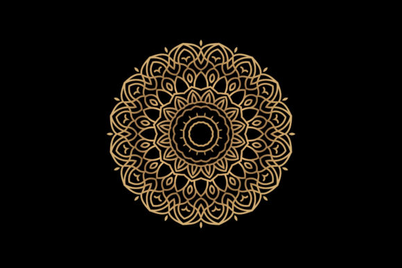 Perfect Gold Mandala Christmas Design for Graphics & Illustrations
