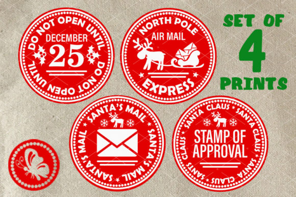 Stamps Set Christmas North Pole Express: A Festive Graphics and Illustrations Asset